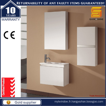 Vanity de salle de bain en MDF de petite taille suspendue avec meuble miroir